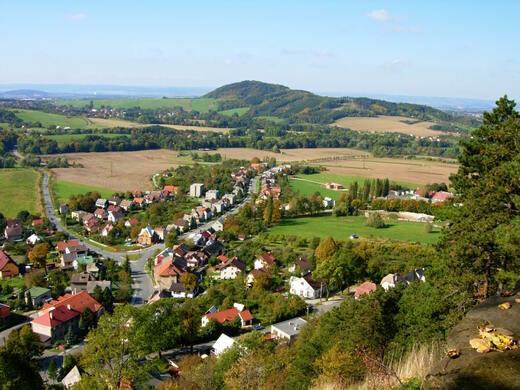 Pohled na Štramberk z Trúby