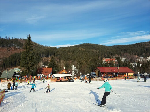 Lyžování U Sachovy studánky